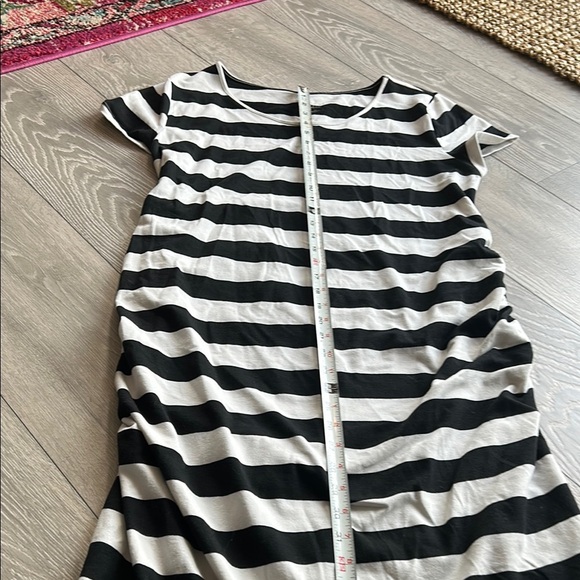 Maternity Striped Black and White Women's Dress - Picture 4 of 9